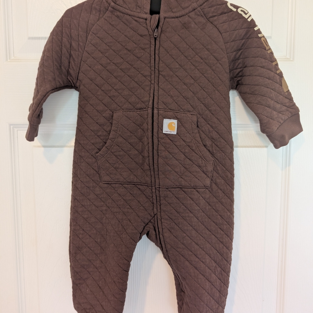 Carhartt Brown Quilted Footie One Piece